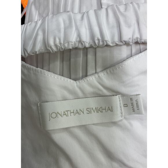 Simkhai 'Lottie' White Poplin Halterneck Crop Top Size 0 - Picture 4 of 5